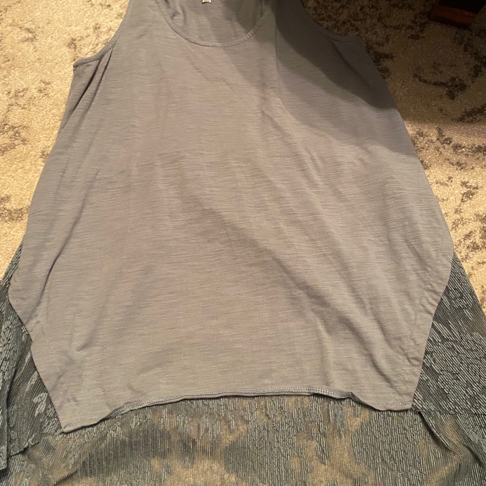Pretty blue high-low tank